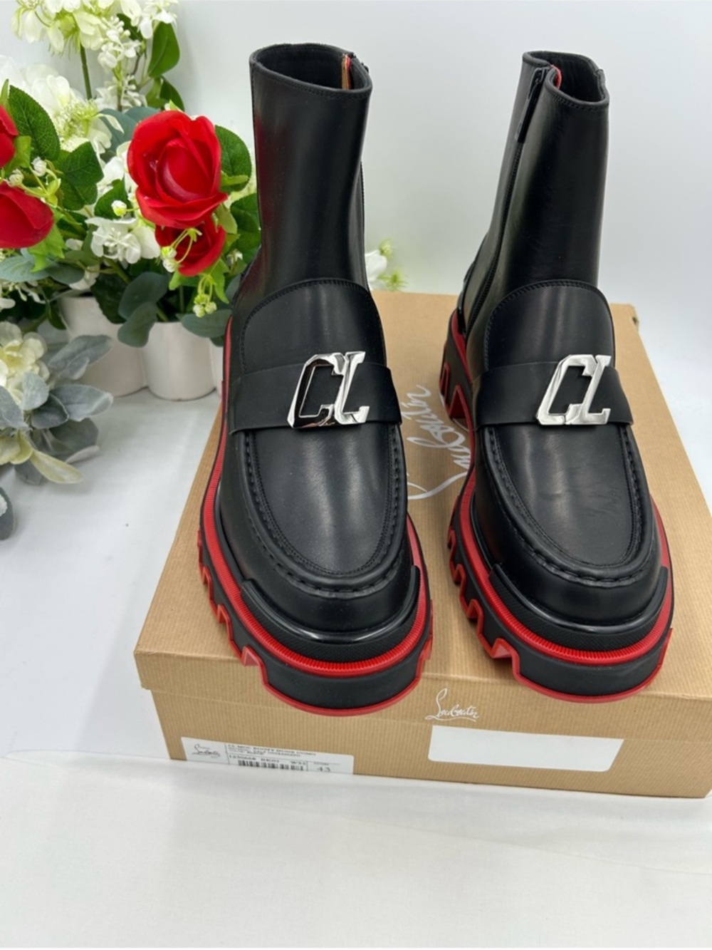 Men’s Christian Louboutin DUNE leather ankle boots size 43 made in Italy - Picture 3 of 10